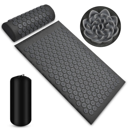 Acupressure Massage Mat With Needles Set Back Massage With Pillow