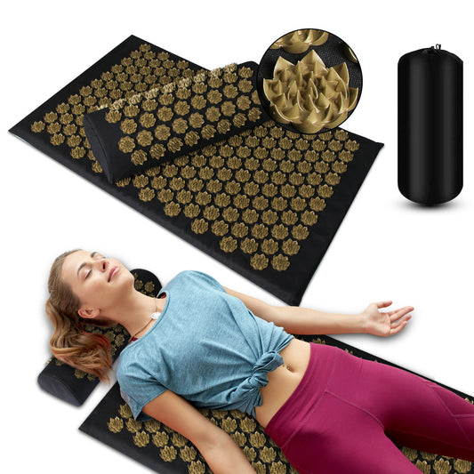 Acupressure Massage Mat With Needles Set Back Massage With Pillow